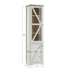 Techniczny rysunek witryny stojącej Barn W1D z naniesionymi liniami wymiarowymi, wskazującymi szerokość 50.5 cm, głębokość 41 cm oraz wysokość 199 cm.