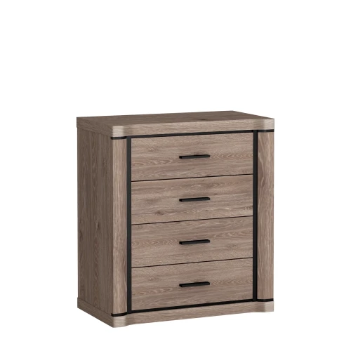 Komoda Dallas D-4 Dąb Truflowy – widok frontalny studio