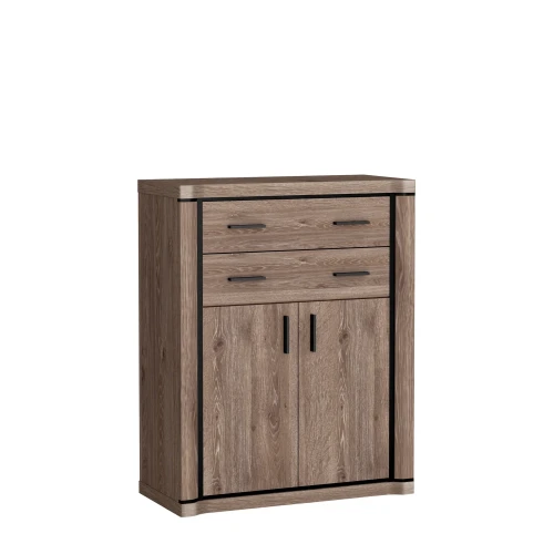 Komoda Dallas D-6 Dąb Truflowy – widok frontalny studio