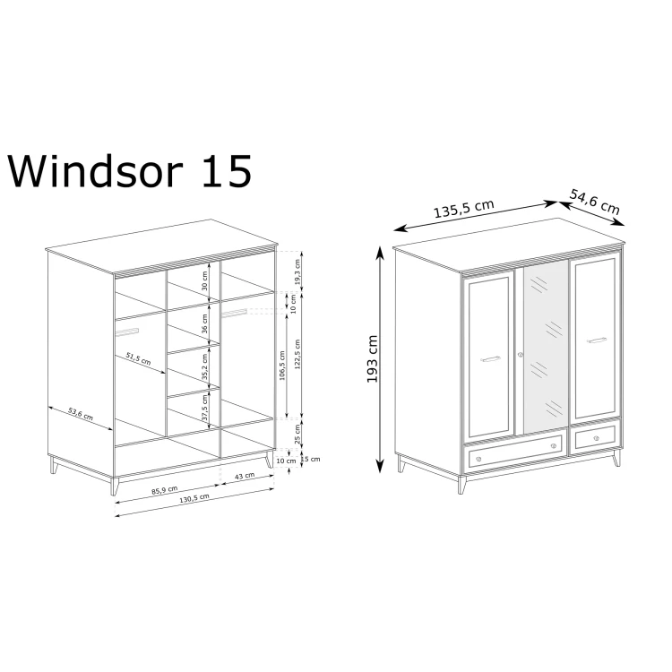 Szafa Windsor WINDSOR-15 Cashmere
